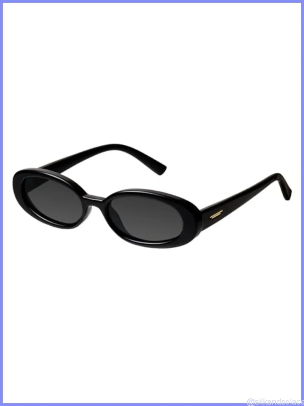 Retro Thick Oval Sunglasses UV Protection Small Face Women Teens